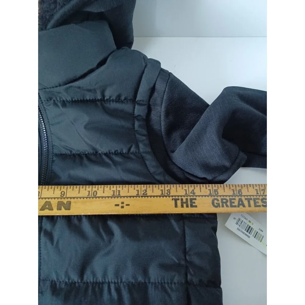 NWT Frost Free Puffer Hooded‎ Jacket w/ Thumb Holes Black Boys XS 5
